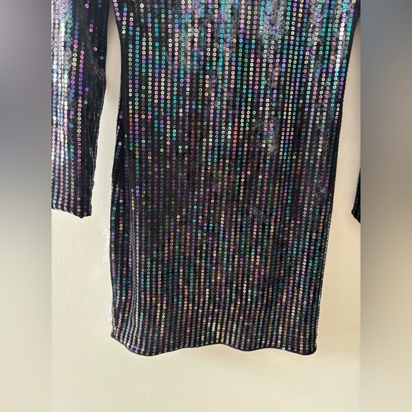 H&M Black Sequin Long Sleeve Dress - Picture 7 of 7